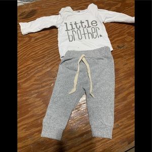Little brother baby boy outfit